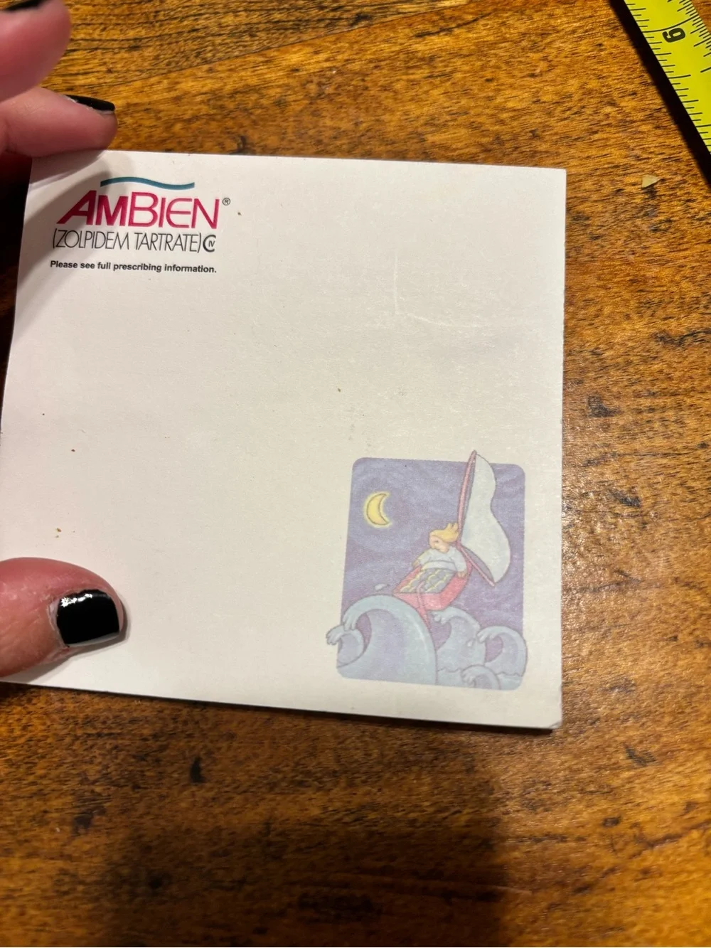 Vintage Ambien Post-it Note Pad 4” x 4”